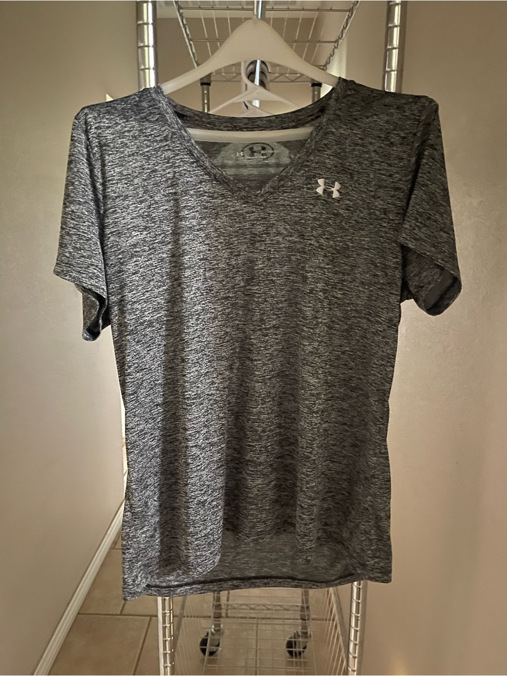 Under Armour Gray Heather V-Neck Performance Tee
